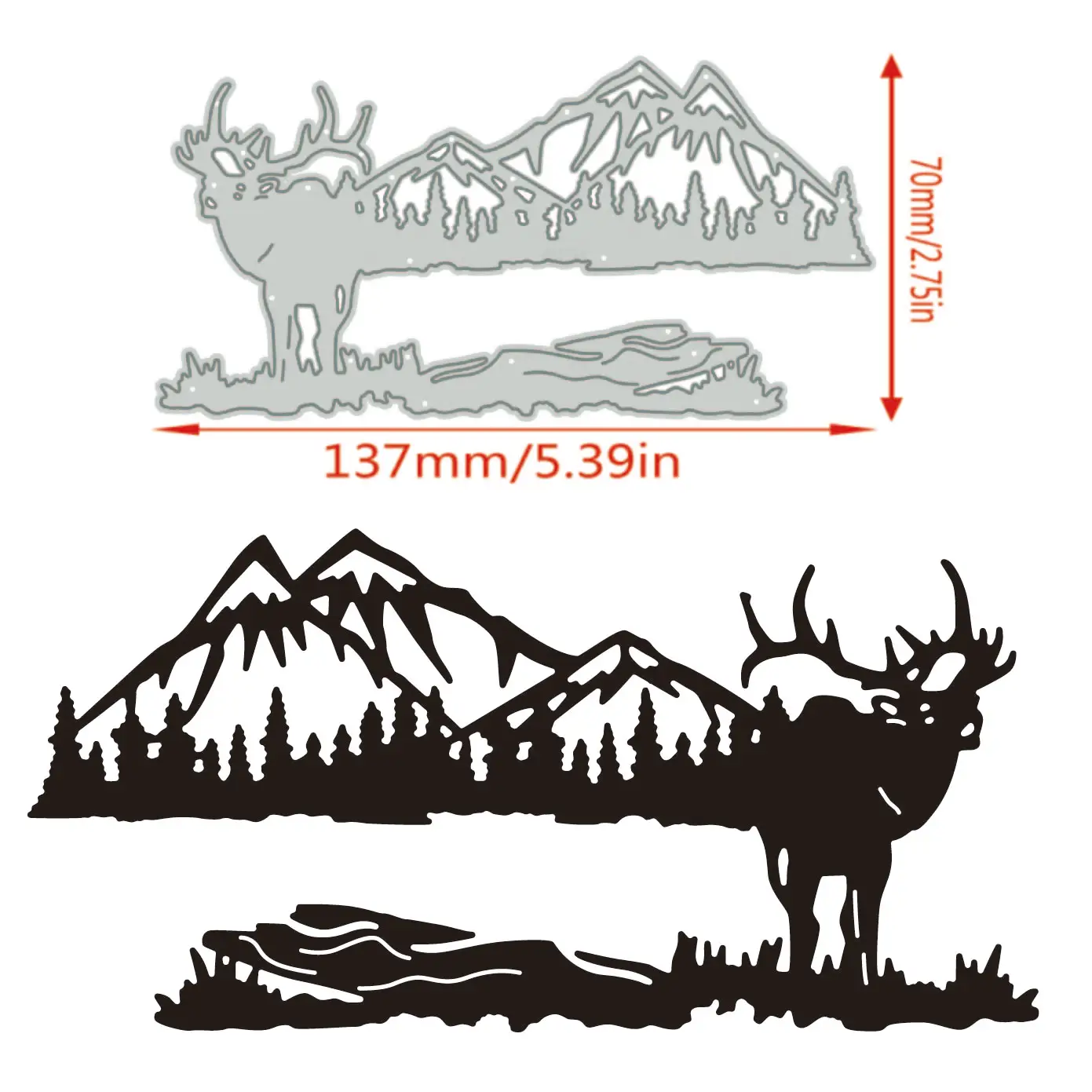 Новинка 2024 металлические Вырубные штампы лес река животные ЧЕЛОВЕК сделай сам