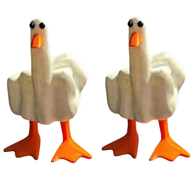 

2Piece Funny Little Duck Resin Figurines Decor Duckling Statue Deocration Fun Prank Gag Quirky Gift For Adults