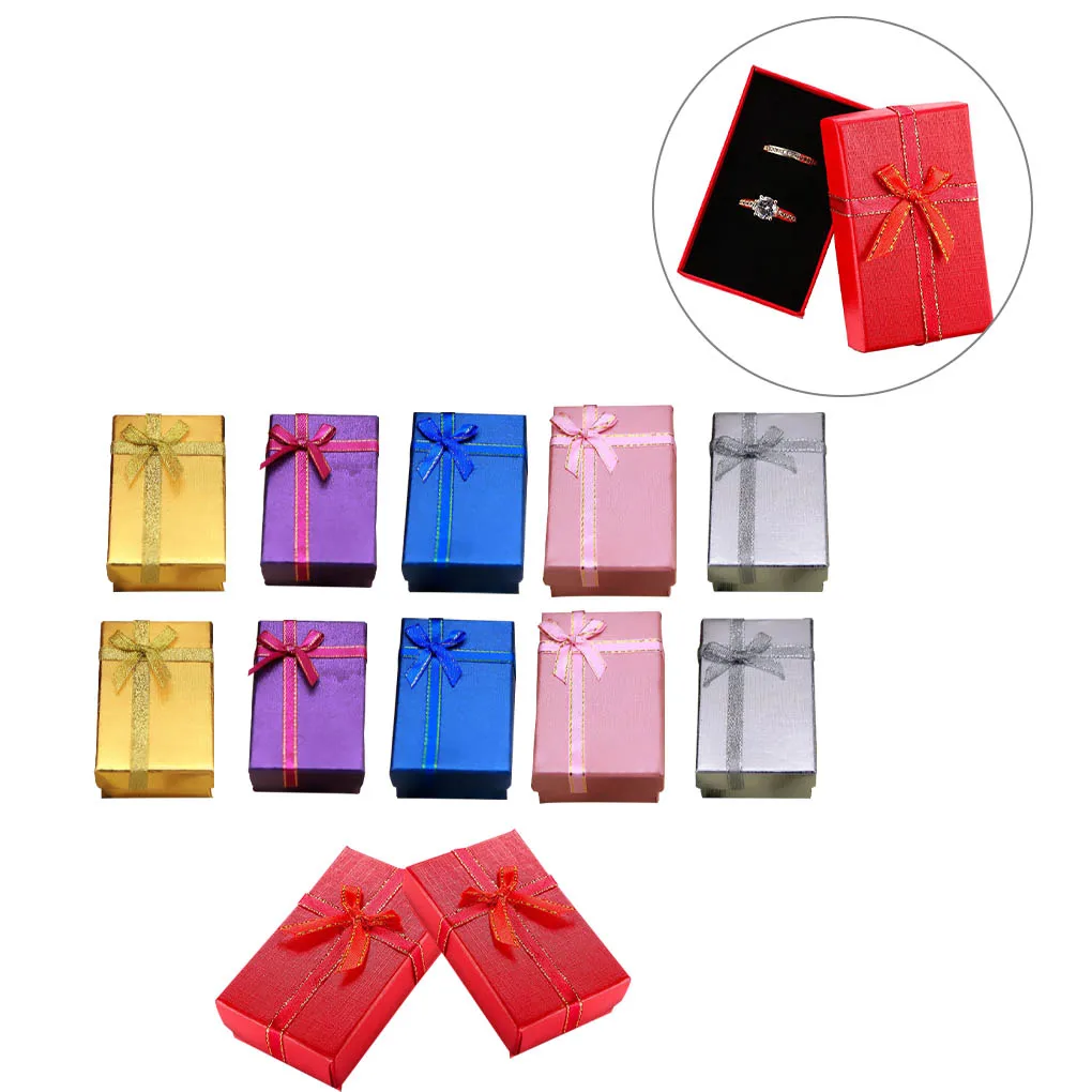 

12 Pieces Jewelry Package Bracelet Storage Box Necklace Gift Case Pendant Choker Organizer Packaging Boxes Shop