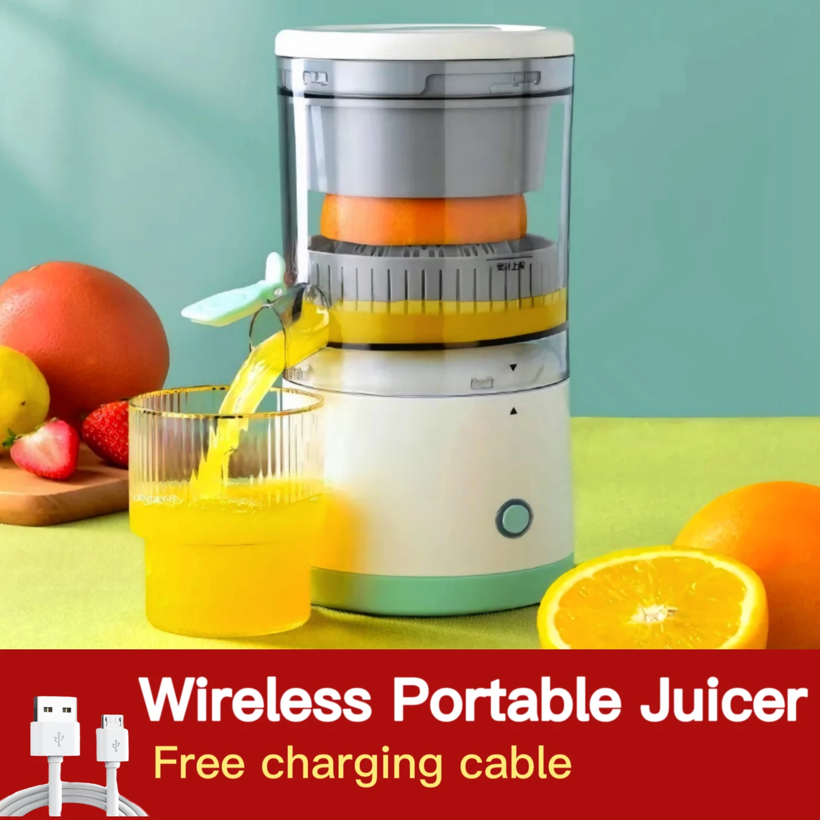 

Wireless Portable Usb Juicer Rechargeable Multifunctional Household Juice Orange Mini Cup 45w Electric Juicer Kitchen Supplies