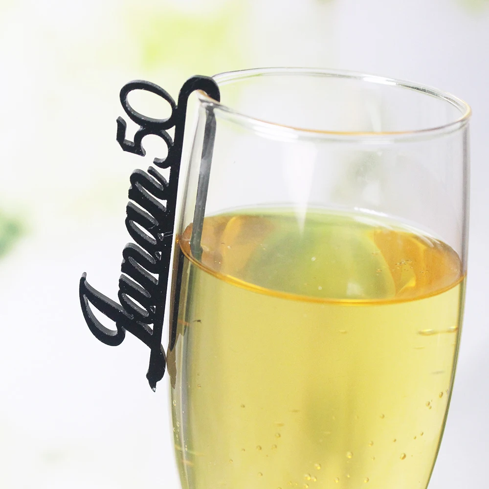 

8/10/50 шт. Персонализированные Акриловые штрихи для напитков