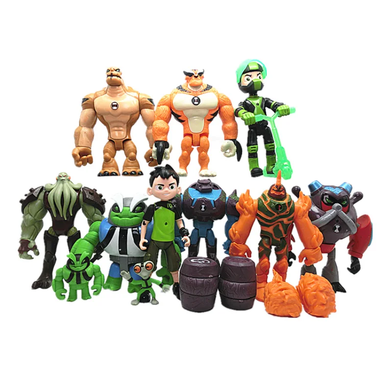

11 Guardians of The Earth Figure Teen Hero Hacker Small Class Toy Doll Model Ornaments Animated Figure Christmas Gifts