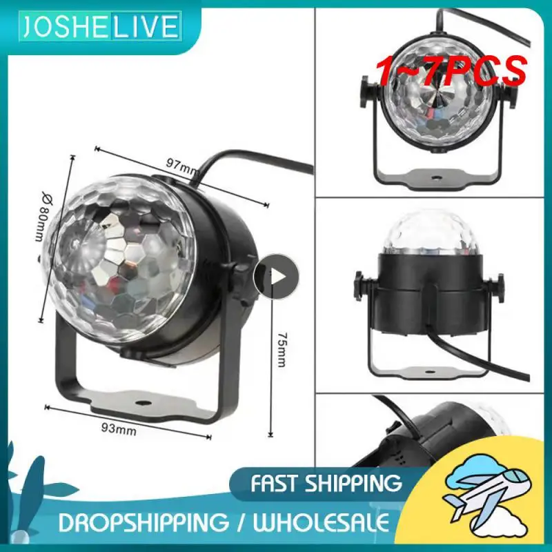 

1~7PCS Colors Strobe Light Sound Activated Stage with Remote Control Disco Ball Lamps for Home Room Parties Kids Birthday