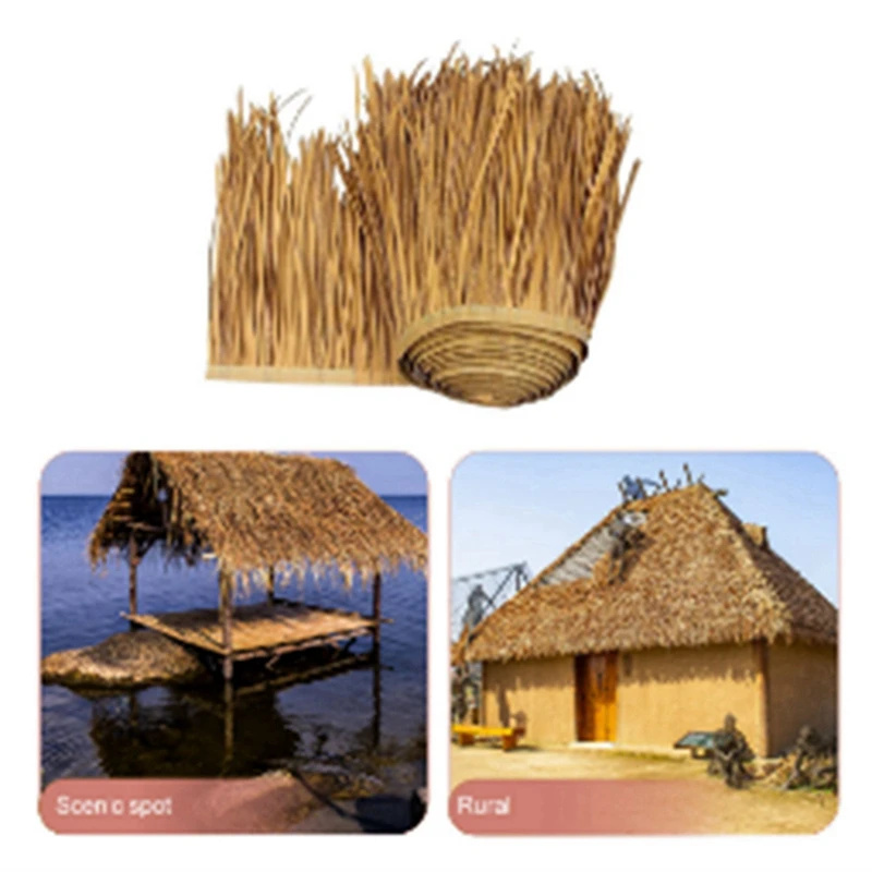 GTBL 6X DIY Соломенный коврик на крышу Декор Травяной Palm Thatch Roll Deck Decor Декоративные