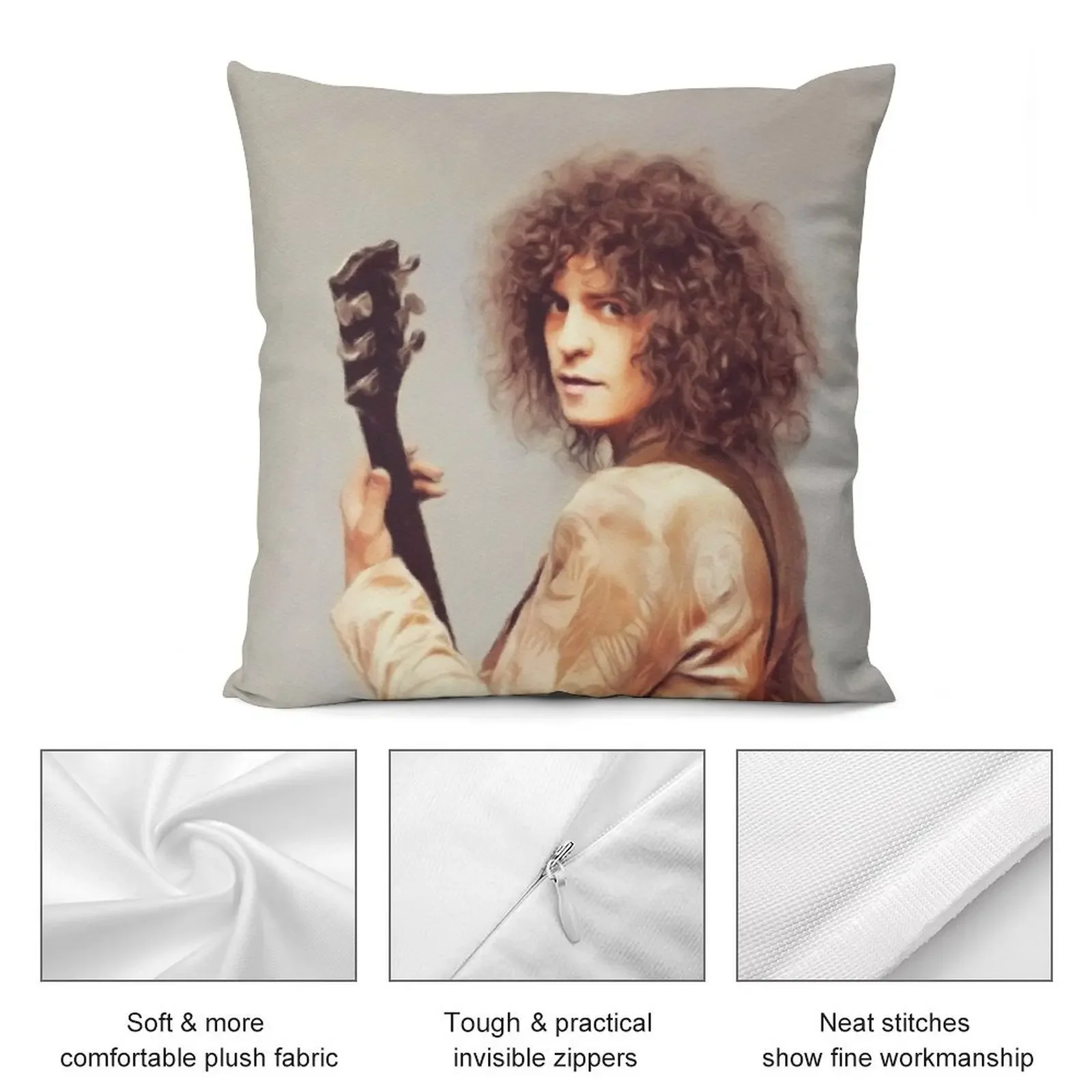Марк Болан музыкальная легенда декоративная подушка аниме девушка