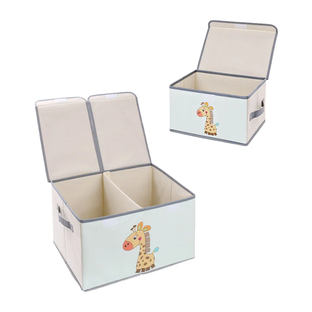 

2Pcs Portable Lovely Practical Collapsible Box Fabric Bin Nursery Case