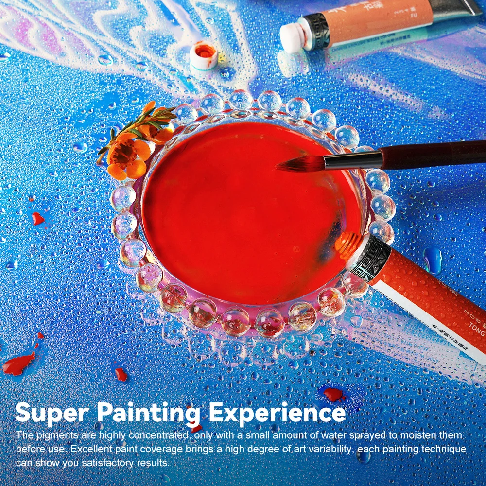 Cena Zestaw Akwareli Super Vision 24 Mineralne Kolory Klasyczne Pigment Rurowy Dobre światło Odporność Na Wysokie Nasycenie Kolorów