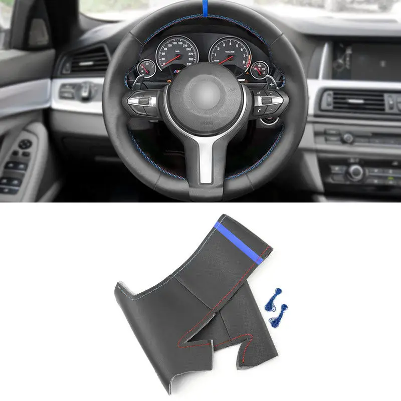 Для BMW M Sport F20 F21 F45 F48 F39 F25 F26 F15 F16 F30 F32 F10 F12 Чехол на руль автомобиля из микрофибры