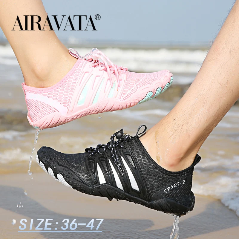 Men Women Wading Shoes Summer Swimming for Couple Quick Drying Anti-Skiding Beach Sneakers Size 36-47