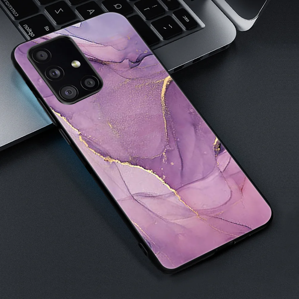 

Luxury Silicone Back Shell Cover for Samsung A71 S21 S21Ultra A20S S20 FE A52 A12 S10 A51 A13 5G Color Marble Design Case Fundas