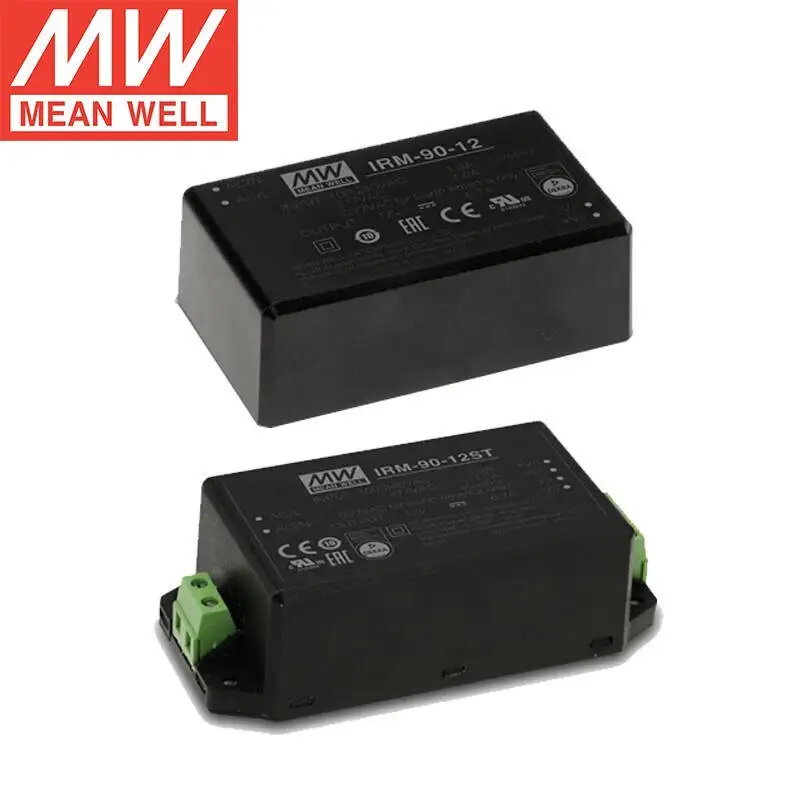 IRM-90-24ST 24 В 3 75 А 90 Вт AC-DC meanwell PCB-Mount Зеленый модуль питания Импульсный источник с