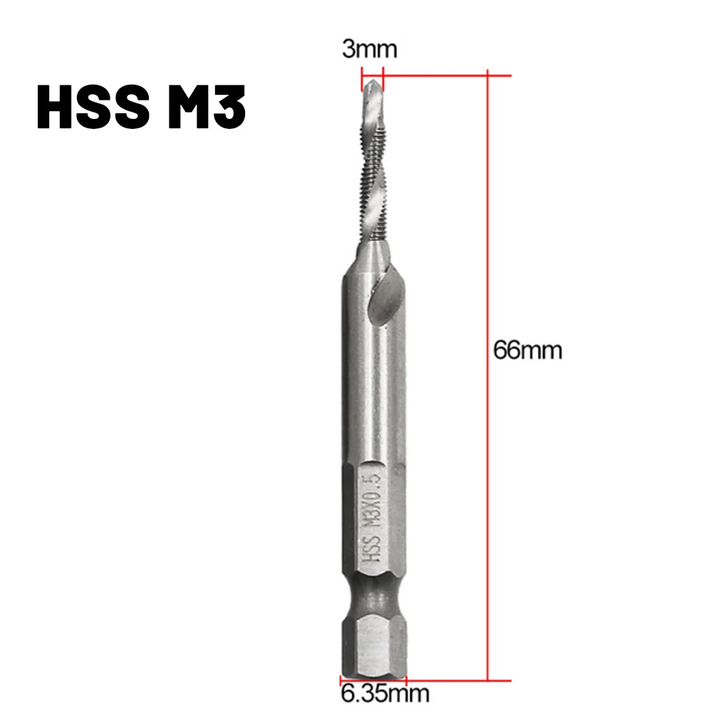

Сверло Композитное для авторемонта M3/M4/M5/M6/M8/M10, резьба 1/4 дюйма, шестигранный хвостовик HSS