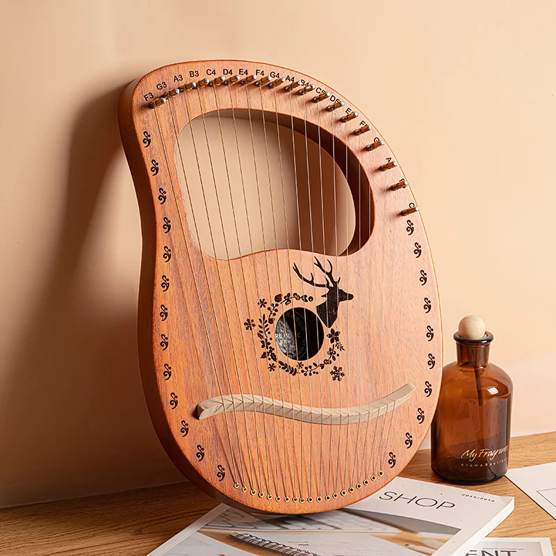 Mini Lyre Music Harp 16 String Green Instrument Harp Accessories 21 String Small Strumenti Musicali Musical Instruments EI50HP enlarge