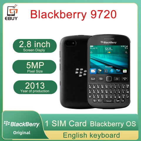 Оригинальный мобильный телефон Blackberry 9720 Samoa 2G 3G, 2,8 дюйма, 5 МП, Wi-Fi, смартфон BlackBerry OS, QWERTY, клавиатура, мобильный телефон, разблокирован