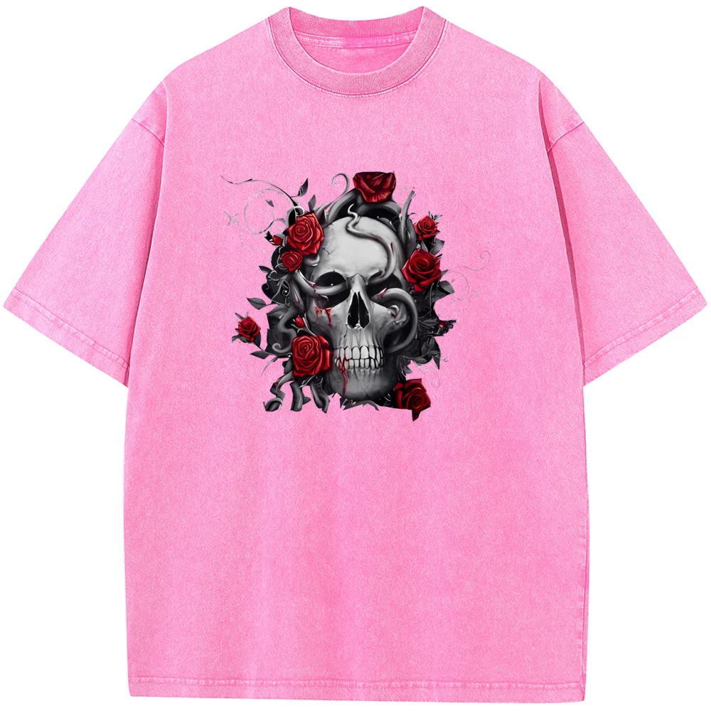 Мужская футболка в стиле хип-хоп промытая вареного старого стиля топ для