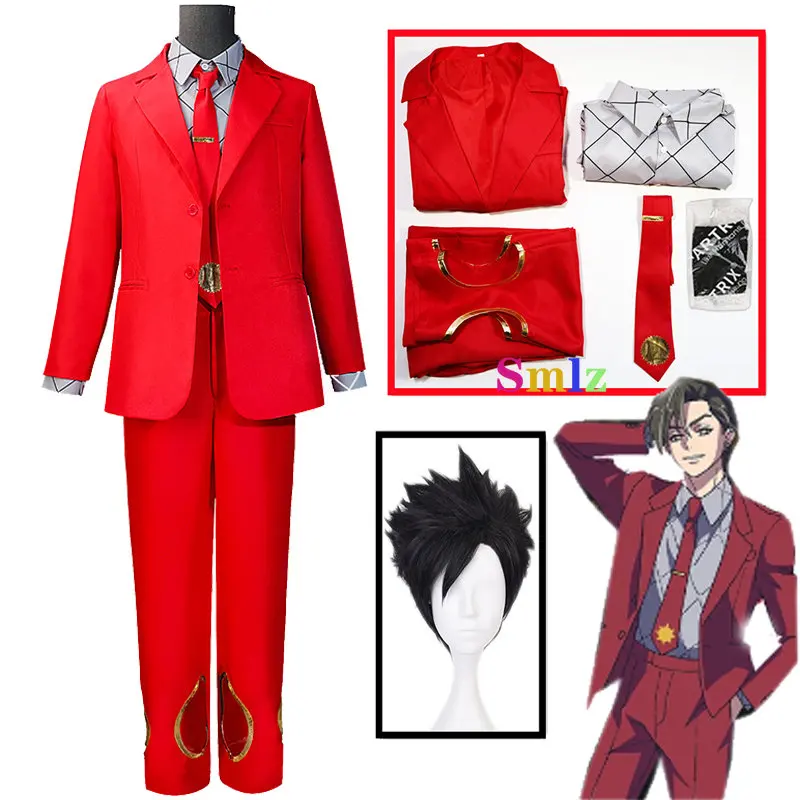 

Аниме высокий карточный костюм Криса редграва Косплей причудливая одежда для вечеринки Официальный Красный костюм Хэллоуин Карнавальная форма