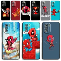 marvel cute and fun deadpool phone case xiaomi redmi k40 gaming k30 9i 9t 9a 9c 9 8a 8 go s2 6 pro prime silicone cover
