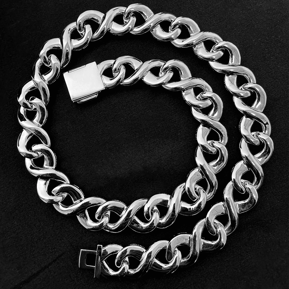 Хип-хоп 16 мм Vvs Кубинская цепочка из серебра 925 пробы Iced Out Infinity на заказ муассанита
