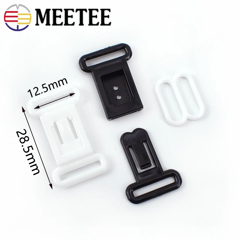 Meetee 50/100 комплектов 12 5 мм регулируемые Крючки пряжки для бюстгальтера