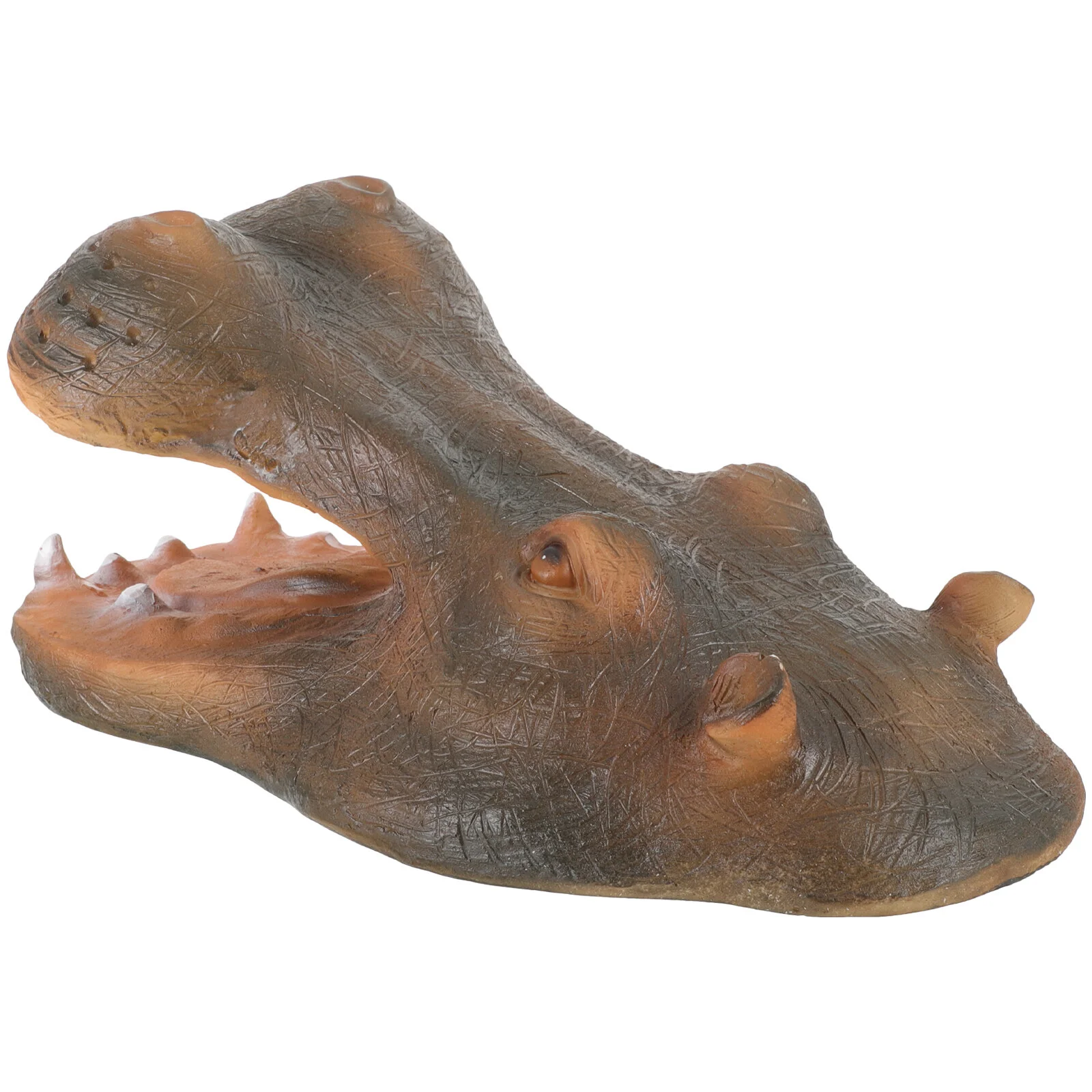 

Pond Floating Hippopotamus Ornament Head Figurine Garden Lawn Decor Decoration Resin