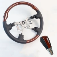 land cruiser 100 steering wheel wooden for toyota lc100 fj100 uzj100 interior accessories 1997 2007