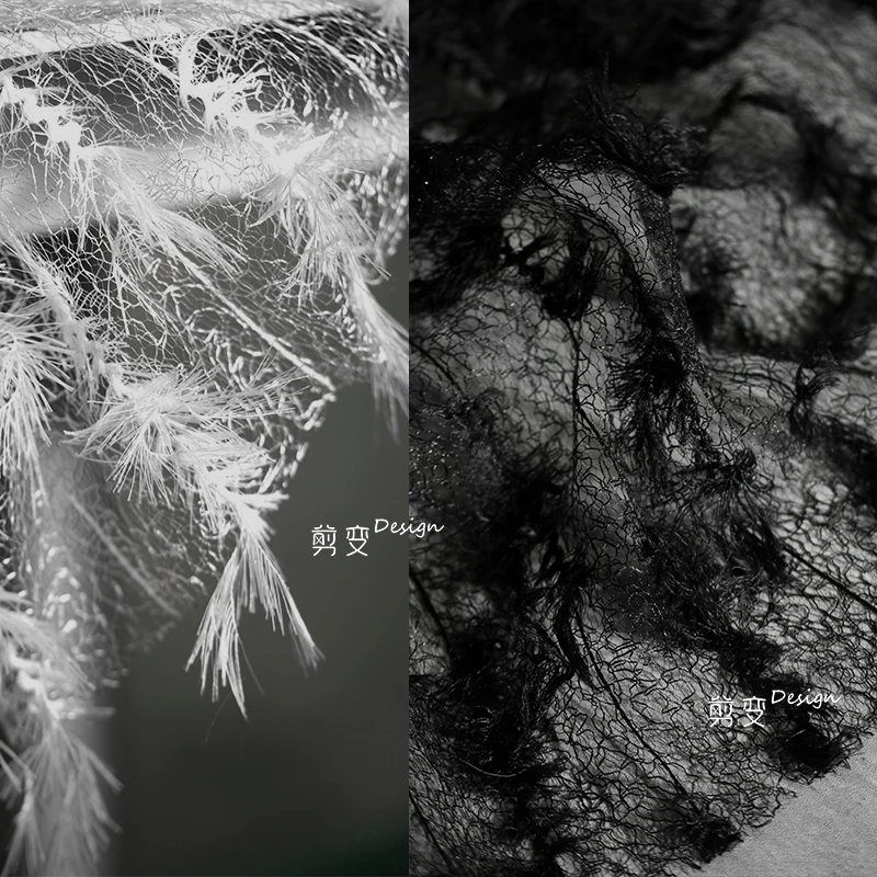 Прозрачная Кружевная Сетка с креативной текстурой дизайнерская Ткань для шитья