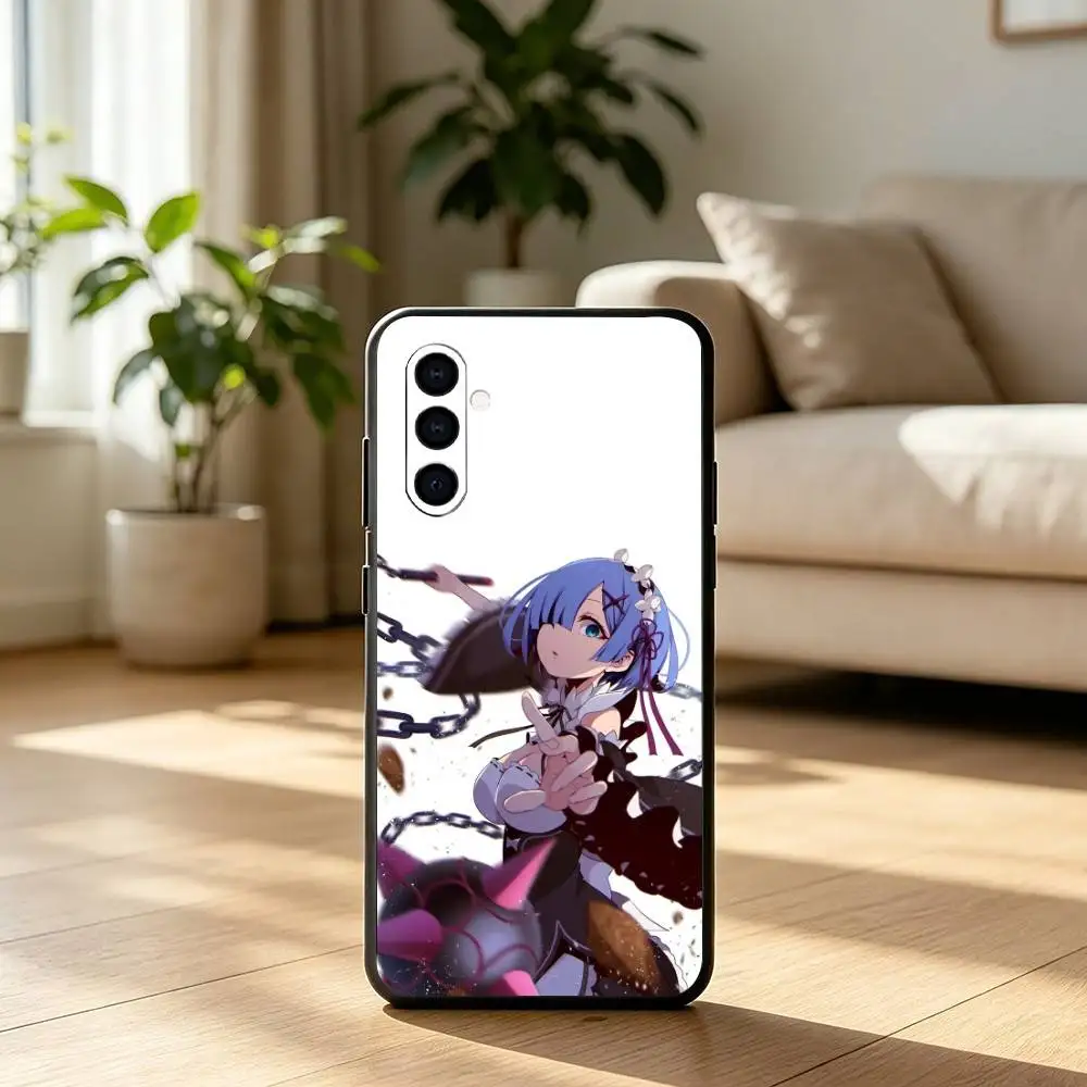 Фото Чехол для телефона ReZero Gentle R-Rem, черный, силиконовый, мягкий, для Samsung Galaxy A73, A72, A71, A70, A53, A52, A51 №2