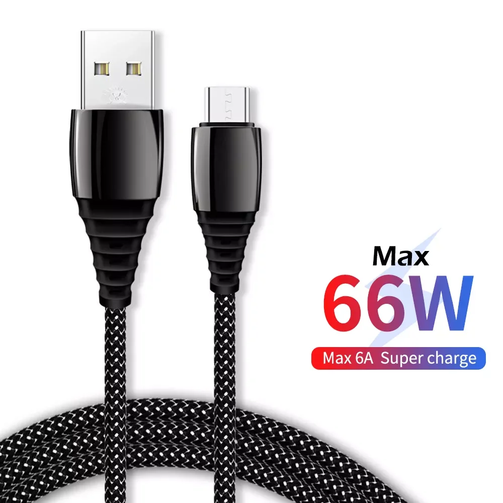 

2022NEW Fast Charger Cable Type C USB Data Cord for ulefone armor x10 Max 66W 6A Quick Charge USBC Wire Type-C Line for huawei P