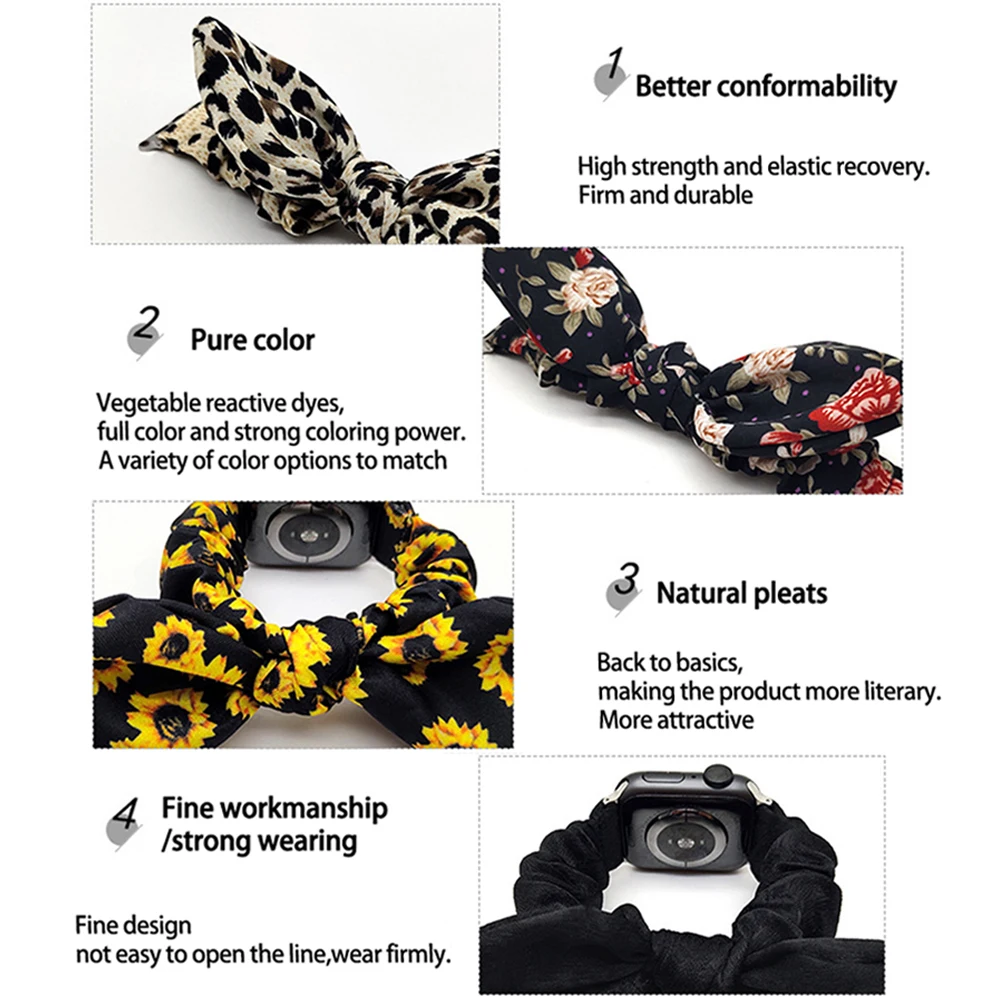 Ремешок для часов женский эластичный модный браслет-бабочка Apple Watch Band 42 мм 38 40 44 6 5