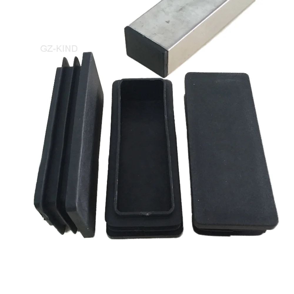 

1/2/4/10 pcs 50x100mm rectangle plastic cap pipe plug Bung hole inner dust cover black/white
