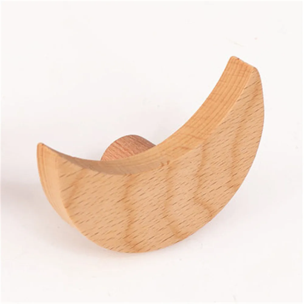 

Children Room Decor Hooks Adhesive Self Wood Wall Hooks Creative Moon Star Animal Shape Hooks Key Holder Robe Coat Hanger Hook