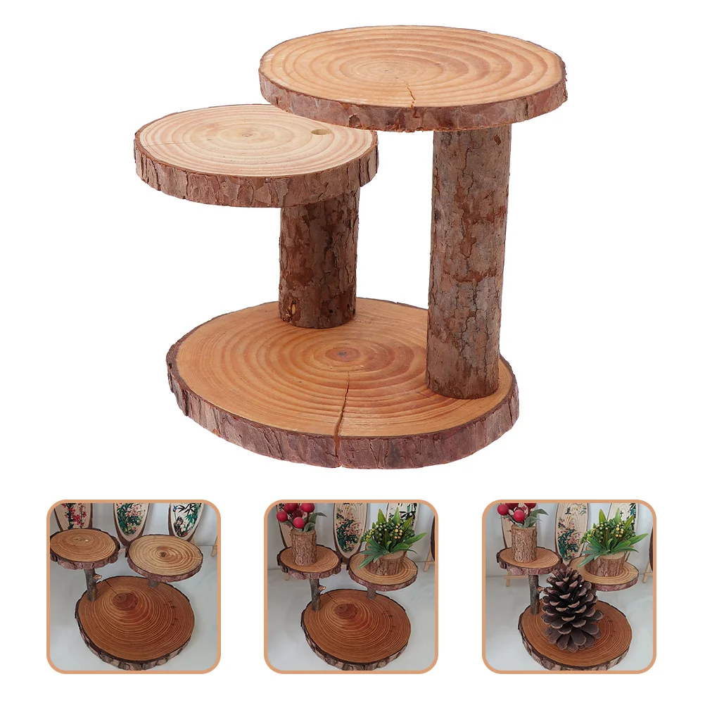 

Stand Display Holder Wood Cupcake Plate Shelf Cake Party Fruits Buffet Tray Serving Babyfloor Pot Succulentsflower Rustic