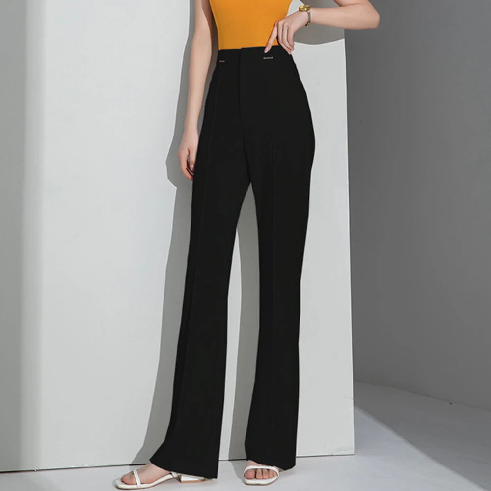 От S до 4XL 2024 весна-лето новые прямые брюки с высокой талией женские офисные