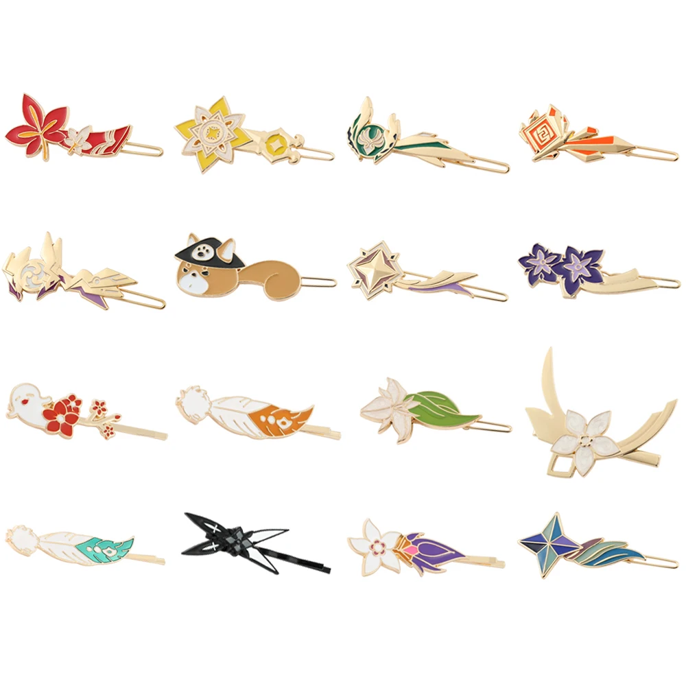 

Genshin Impact Hu Tao Peripheral Hairpin Cosplay Jewelry Hair Clip Headwear Hair Barrettes For Women Girl Hair Accessories