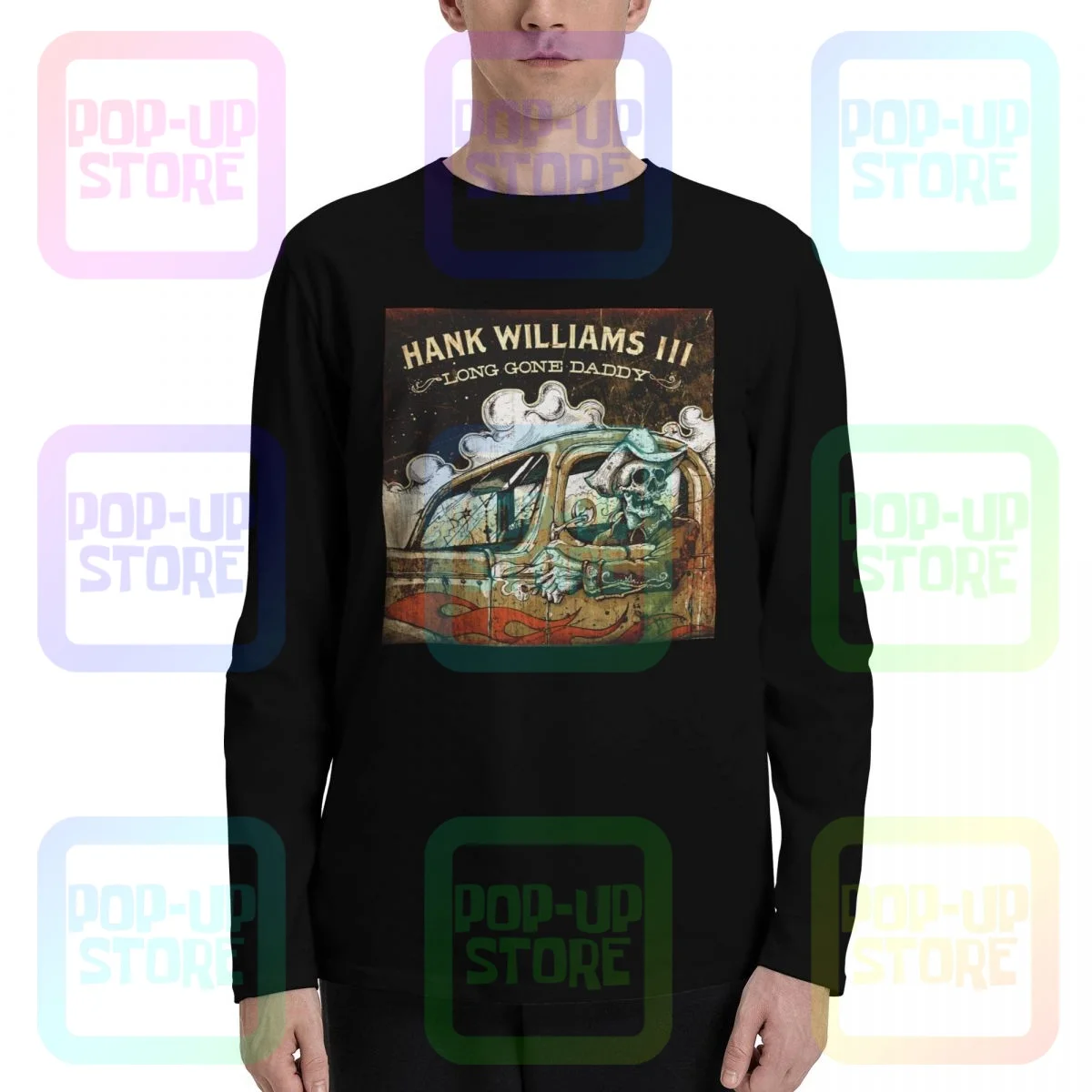 Футболка с длинным рукавом, с принтом, с принтом