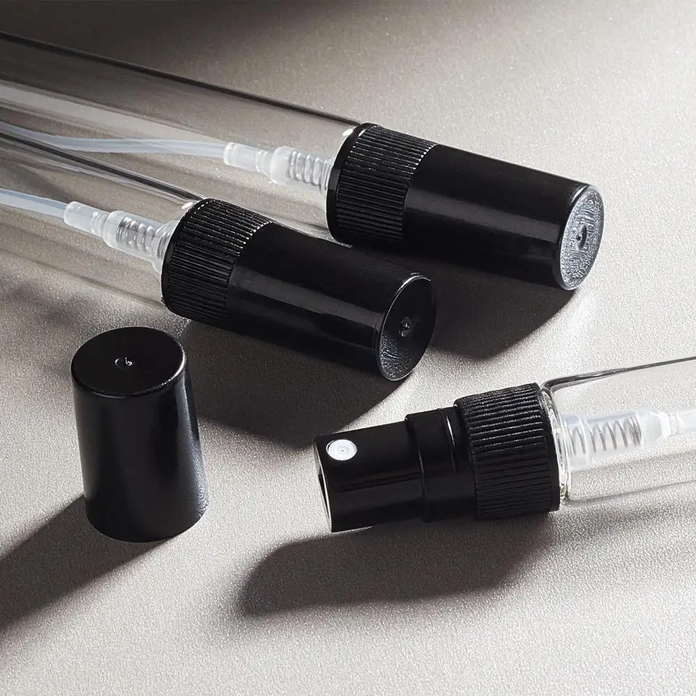 30Pcs Clear Refillable Glass Spray Bottles 5ml Mini Mist Bottle for Perfume Essential Oil Liquid Storage Travel Subpackaging Jar