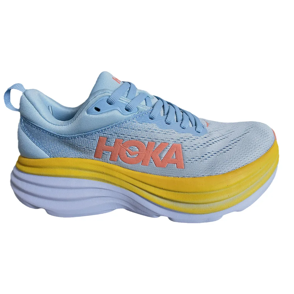 HOKA Shoes for Women Bondi 8 Elastic Cushioning Road Running Sneakers Light Breathable Tennis Running Shoe Engineered Mesh Upper