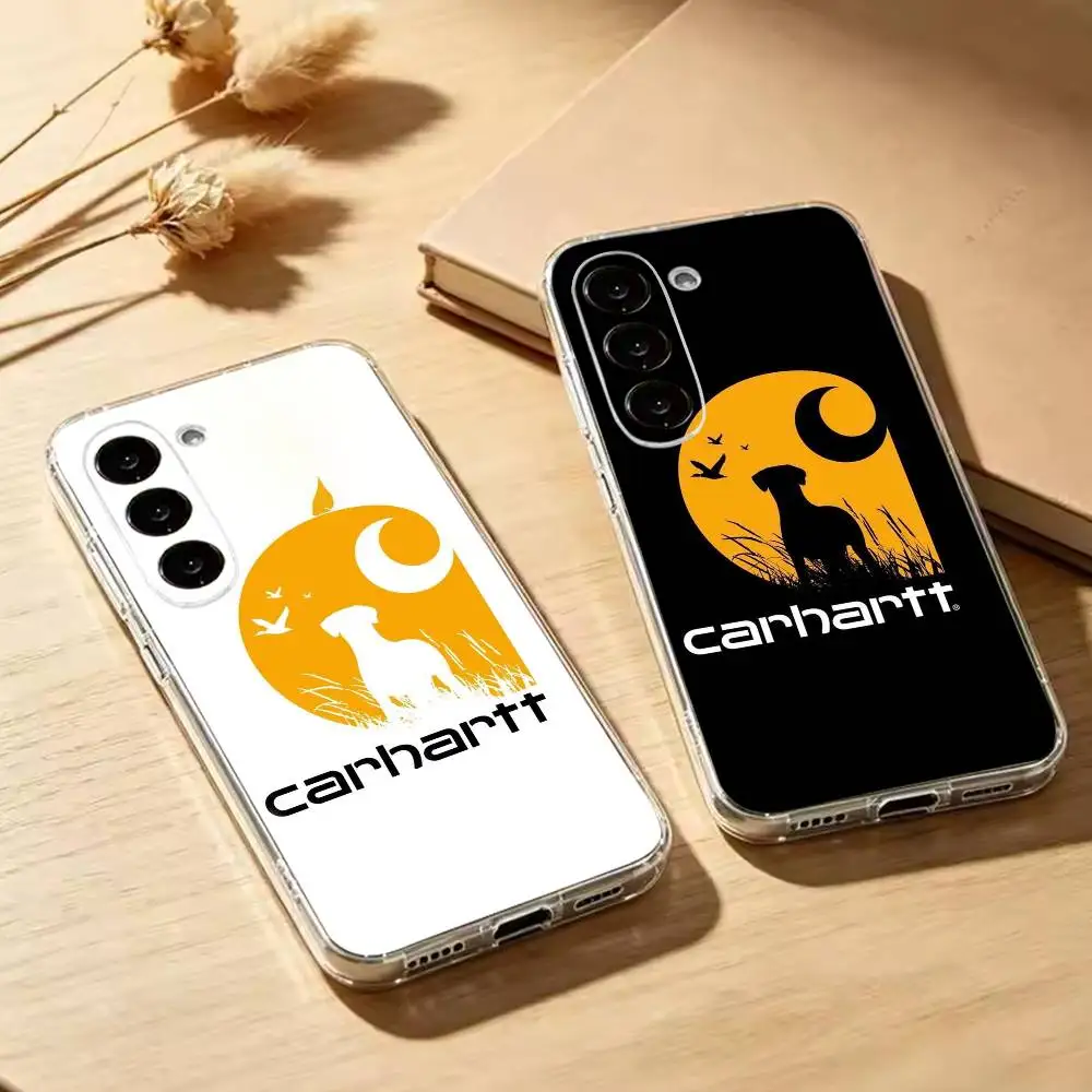 Фото Чехол для телефона Carhartt Logo L-Leather, силиконовый, мягкий, для Samsung Galaxy A73, A72, A71, A70, A53, A52, A51. №1