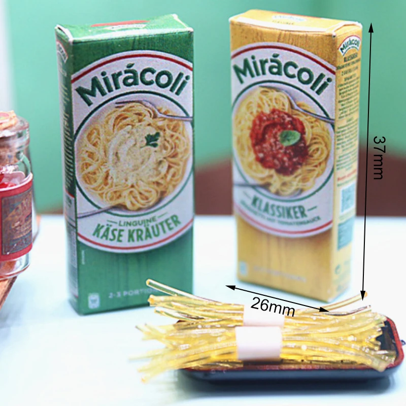 1Set Dollhouse Miniature Pasta Mini Pretend Food Noodles For Doll House Kitchen Play House Toys Accessories images - 6