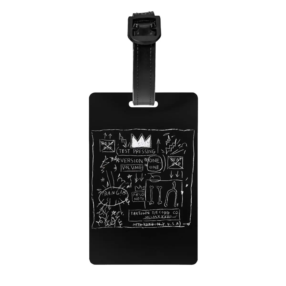 

Basquiats Luggage Tag Pop Art Suitcase Baggage Privacy Cover ID Label