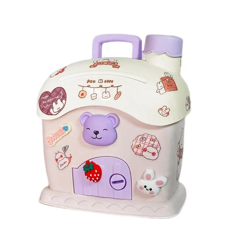 Домик для монет Shpae большой банк с хранилищем ключей декоративный котелок