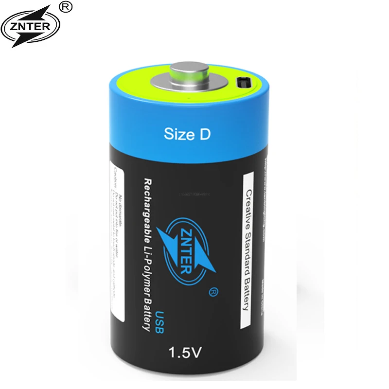 Аккумулятор ZNTER 1 5 В МВт-ч аккумуляторные батареи Micro USB аккумулятор D Lipo LR20 для