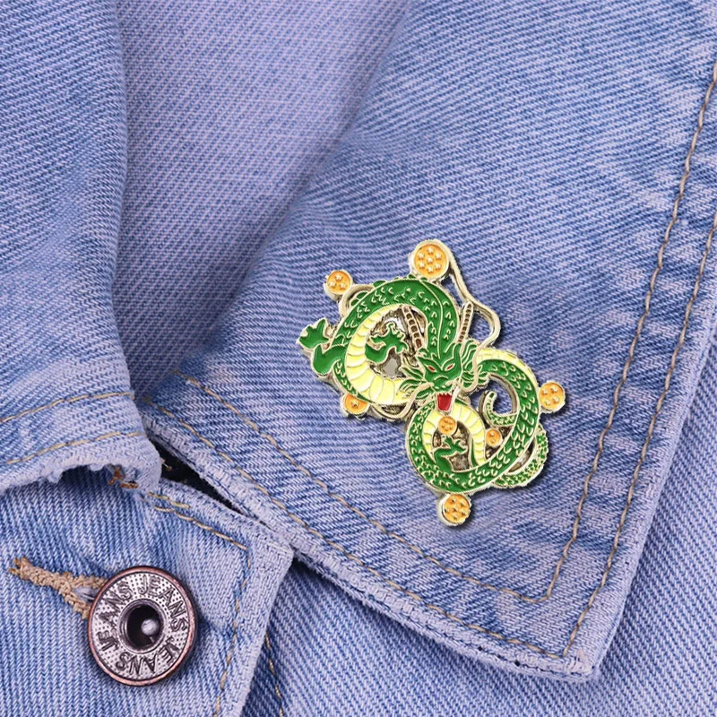 

Dragon Ball Anime Peripheral Creative Custom Badge Shenlong Enamel Pin Men Lapel Pin Fashion Jewelry Backpack Decoration Brooch