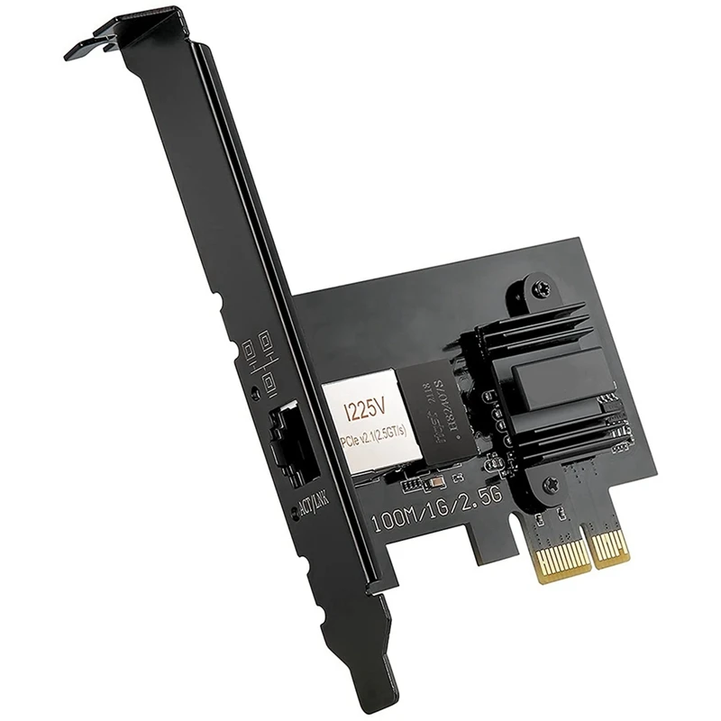 

Сетевой адаптер 2,5 Gbase-T Pcie I225V 2,5G/1G/100Mbps PCI Express Gigabit Ethernet Card RJ45 LAN адаптер конвертер