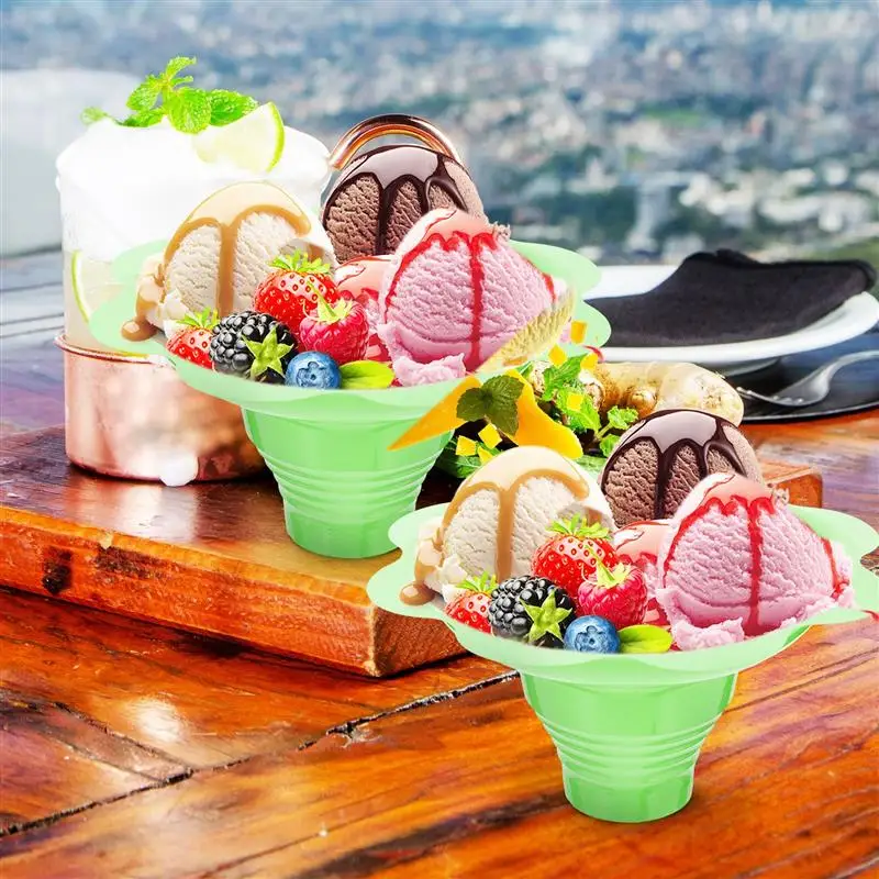 

50pcs Disposable Yogurt Cups Multipurpose Snow Cone Cups For Ice Cream Smoothie Kitchen Tools Gadgets Disposable Kitchenware