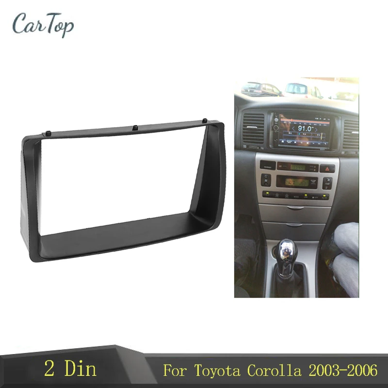 

Double Din Car Radio Fascia Panel for Toyota Corolla 2003-2006 Adapter Stereo CD Trim Installation Kit Face Bezel