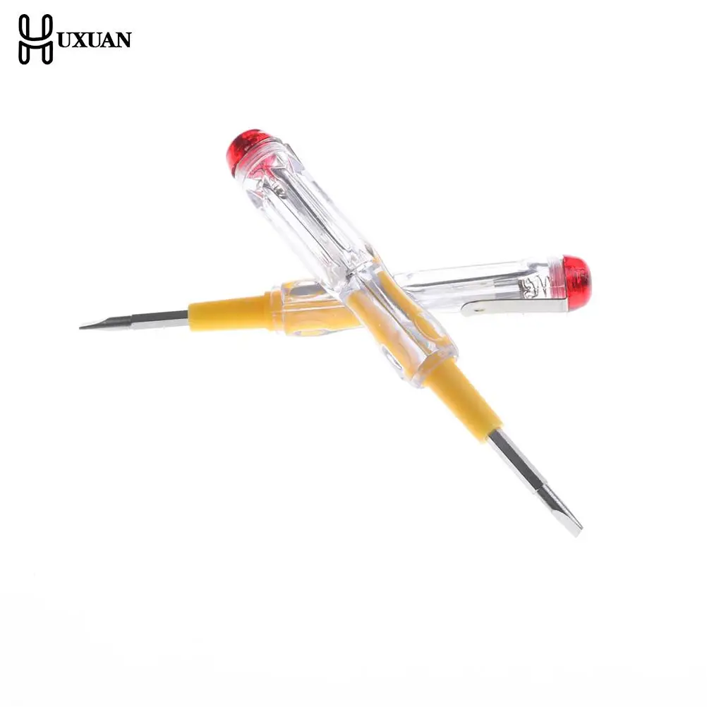 

2pcs AC/DC 100-500V LED Light Electric Test Tester Pen Screwdriver Double Head Removable Voltage Detector Probe