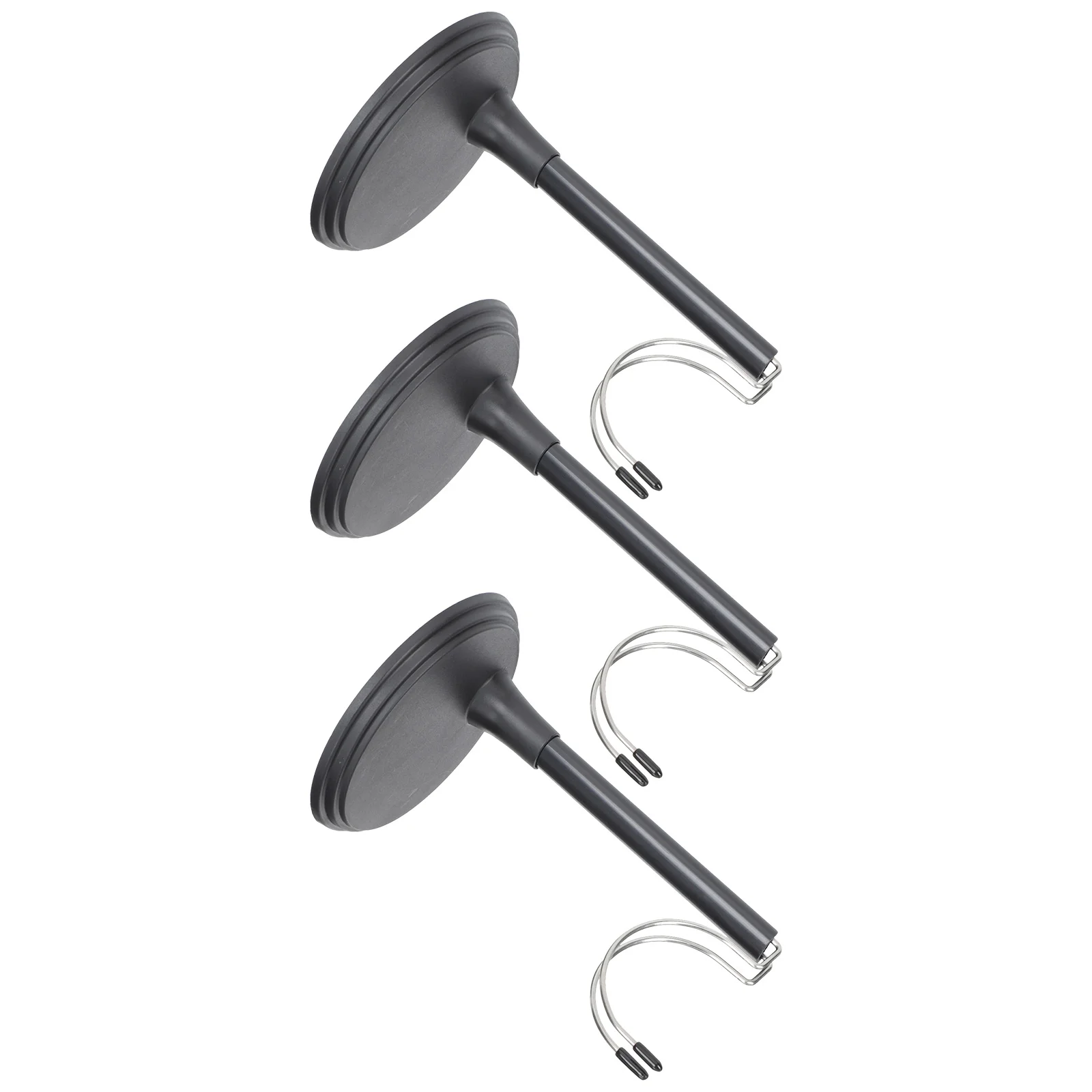 

3 Pcs Stand Holding Rack Displaying Adjustable Shelving Dress Base Stainless Steel Dolls Child Figurine Shelf