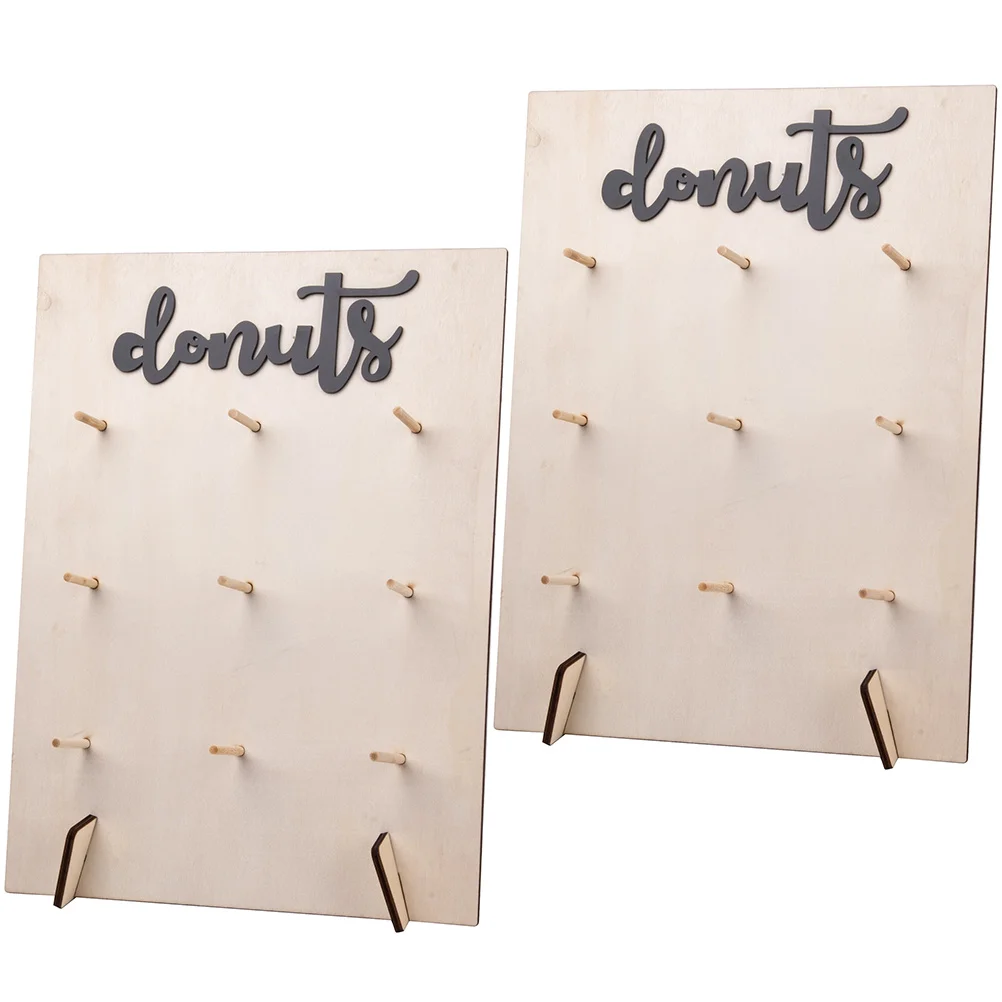 

2 Sets Doughnuts Stands Donut Holder Donut Birthday Party Supplies Dessert Table Stands Doughnuts Display Board