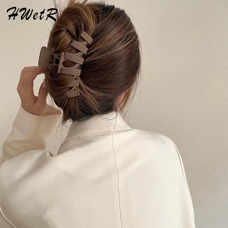 

Заколки-крабы большого размера женские, элегантные зажимы для волос, модные аксессуары, 1 шт.